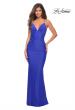 Picture of: Prom Dress with Illusion Lace Sides and Ruching in Royal Blue, Detail Picture 3
