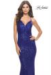 Picture of: Sequin Long Dress with V Neckline and Open Low Back in Royal Blue, Style: 31031, Detail Picture 3