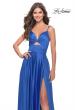 Picture of: Satin A-Line Gown with Cut Out and Twist Bodice in Royal Blue, Style: 31193, Detail Picture 3