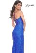 Picture of: Stretch Lace Dress with Bustier Top and Illusion Back in Royal Blue, Style: 32248, Detail Picture 3