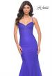 Picture of: Mermaid Prom Dress with Rhinestones and Lace Up Back in Blue, Style: 32273, Detail Picture 3