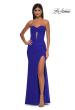 Picture of: Simple Net Jersey Prom Dress with Unique Corset Bodice in Royal Blue, Style: 32734, Detail Picture 3