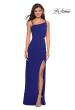 Picture of: Asymmetrical Jersey Prom Dress with Cut Outs in Royal Blue, Style: 27126, Detail Picture 4
