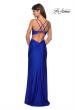 Picture of: Form Fitting Long Jersey Dress with Plunging Neckline in Royal Blue, Style: 27602, Detail Picture 4