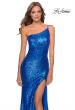 Picture of: Long Sequin Off the Shoulder Prom Dress with Slit in Royal Blue, Style: 28177, Detail Picture 4