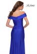 Picture of: Off the Shoulder Chic Jersey Gown with Ruching in Royal Blue, Style 29781, Detail Picture 4