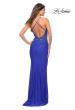 Picture of: Prom Dress with Illusion Lace Sides and Ruching in Royal Blue, Detail Picture 4
