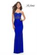 Picture of: Sweetheart Strapless Jersey Gown with Lace Sheer Bodice in Royal Blue, Style: 31180, Detail Picture 4
