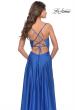 Picture of: Satin A-Line Gown with Cut Out and Twist Bodice in Royal Blue, Style: 31193, Detail Picture 4