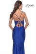 Picture of: Beaded Lace Bodice with Sheer Waist Long Jersey Gown in Royal Blue, Style: 31301, Detail Picture 4