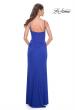 Picture of: Net Jersey Fitted Dress with Ruched Bustier Top in Royal Blue, Style: 32239, Detail Picture 4