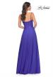 Picture of: Chiffon and Lace Gown with Bustier Top in Blue, Style: 32276, Detail Picture 4