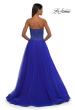Picture of: Strapless A-line Dress with Full Rhinestone Top in Royal Blue, Style: 32690, Detail Picture 4