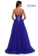 Picture of: A-line Tulle Dress with Satin Top and Rhinestone Neckline in Royal Blue, Style: 32731, Detail Picture 4
