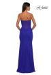 Picture of: Simple Net Jersey Prom Dress with Unique Corset Bodice in Royal Blue, Style: 32734, Detail Picture 4