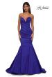 Picture of: Mermaid Stretch Mikado Evening Dress with Illusion Back in Royal Blue, Style: 32791, Detail Picture 4