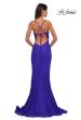 Picture of: Fitted Jersey Prom Dress with High Side Slit in Royal Blue, Style: 33080, Detail Picture 4