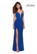 Picture of: Sultry Long Dress with Intricate Strappy Back in Royal Blue, Style: 27072, Detail Picture 5