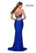 Picture of: Form Fitting Prom Dress with Ruched Bow Bodice in Royal Blue, Style: 28536, Detail Picture 5