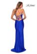 Picture of: Empire Waist Dress with Ruching and Lace Up Back in Royal Blue, Style: 28593, Detail Picture 5