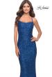 Picture of: Chic Soft Sequin Stretch Dress with Open Back in Jewel Tones in Royal Blue, Style: 31027, Detail Picture 5