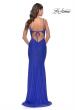 Picture of: Jeweled Modified Scoop Neck Jersey Dress with Open Back in Royal Blue, Style: 31218, Detail Picture 5