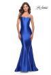 Picture of: Intricate Lace Up Back Liquid Jersey Mermaid Gown in Royal Blue, Style: 31321, Detail Picture 5