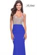 Picture of: Stunning Rhinestone Encrusted Bodice with Jersey Skirt in Royal Blue, Style: 31591, Style: 31591