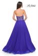 Picture of: A-Line Tulle Dress with Satin Corset Bodice in Royal Blue, Style: 32424, Detail Picture 5