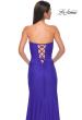 Picture of: Strapless Prom Dress with Side Ruching and Lace Up Back in Royal Blue, Style 33012, Detail Picture 5