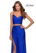 Picture of: Two Piece Long Prom Dress with Ruched Detailing in Royal Blue, Style: 28472, Detail Picture 6