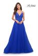 Picture of: Embellished Tulle A-Line Gown with Strappy Back in Royal Blue, Style: 29920, Detail Picture 6