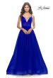 Picture of: A-Line Tulle Gown with Illusion Bodice and Boning in Royal Blue, Style: 31147, Detail Picture 6