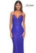 Picture of: Beaded Lace Long Dress with Illusion Bodice in Royal Blue, Style: 31359, Detail Picture 6