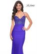 Picture of: Prom Dress with Fitted Bustier Rhinestone Top in Blue, Style: 32260, Detail Picture 6