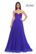 Picture of: A-Line Tulle Dress with Satin Corset Bodice in Royal Blue, Style: 32424, Detail Picture 6