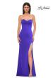 Picture of: Chic Jersey Evening Dress with Rhinestone Neckline in Royal Blue, Style 32733, Detail Picture 6