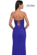 Picture of: Simple Net Prom Dress with High Slit and Flattering Ruching in Royal Blue, Style: 33018, Detail Picture 6