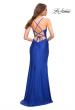 Picture of: Jersey Gown with Wrap Style Front and Rhinestones in Royal Blue, Detail Picture 7
