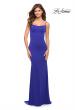 Picture of: Simple Elegant Long Jersey Dress with Scoop Neck in Royal Blue, Style: 30541, Detail Picture 7