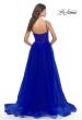 Picture of: A-Line Tulle Gown with Illusion Bodice and Boning in Royal Blue, Style: 31147, Detail Picture 7