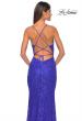 Picture of: Beaded Lace Long Dress with Illusion Bodice in Royal Blue, Style: 31359, Detail Picture 7