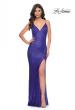 Picture of: Stunning Long Gown with Rhinestone Embellished Fishnet in Blue, Style: 31929, Detail Picture 7