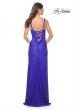 Picture of: Rhinestone Embellished Jersey Gown with Square Neckline in Royal Blue, Style: 32058, Detail Picture 7