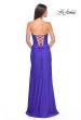 Picture of: Lace Bustier Strapless Dress with Ruched Jersey Skirt in Royal Blue, Style: 32234, Detail Picture 7