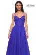 Picture of: A-line Prom Dress with Tulle Skirt and Rhinestone Belt in Royal Blue, Style 32656, Detail Picture 7