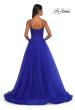 Picture of: Tulle Prom Dress with A-Line Skirt and Ruched Corset Top in Royal Blue, Style: 32700, Detail Picture 7