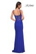 Picture of: Corset Jersey Prom Dress with Deep V Neckline in Royal Blue, Style 32763, Detail Picture 7