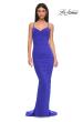 Picture of: Fitted Ruched Net Jersey Dress with Low Back in Royal Blue, Style 32834, Detail Picture 7