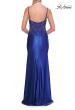 Picture of: Rhinestone Sheer Lace Bodice Prom Dress with High Slit in Royal Blue, Style: 33627, Detail Picture 7